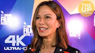 Rhona Mitra on The Fight and female directors at London Film Festival premiere [upl. by Elocim]