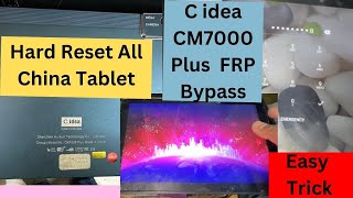 How to Hard Reset Cidea Tablet  Hard Reset FRP Any Chinese Android Tablet  Umt Tool by CM700 plus [upl. by Busiek]