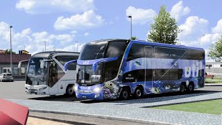 ETS2 149 Marcopolo G7 1800 DD Bus  Bus Mods High Traffic Euro Truck Simulator 2 Gameplay [upl. by Zinnes]