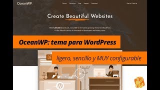 Tutorial completo de OceanWP tema para WordPress ligero sencillo y MUY configurable [upl. by Goldston]