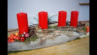 DIY  Dekoidee Adventkranz mit Schwemmholz und Naturmaterial  Blumen und Dekoration [upl. by Notlok503]