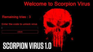 Selamat Datang di SCORPION VIRUS 10  Trojan yang siap Menyambut Desktop Anda [upl. by Iidnarb]