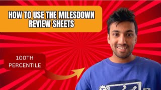 How I Used the Milesdown Review Sheets for 100th Percentile MCAT Score [upl. by Garibold]