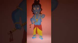 Cartoon Krishna wall painting 🖌️viralshort [upl. by Rebane609]