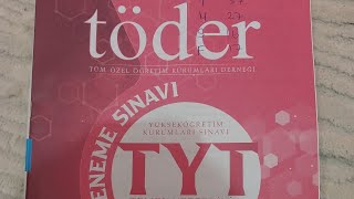 TÖDER DENEME SINAVI YORUMUM yks tyt [upl. by Lynnelle]