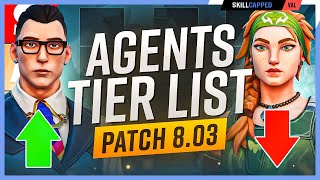 NEW Agent Tier List Patch 803  Chamber META is BACK  Valorant Guide [upl. by Layton]