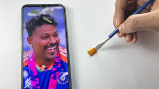 Drawing Hardik Pandya 🏆🇮🇳 T20 World Cup 2024 [upl. by Cordula]