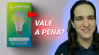 Smart Lâmpada WiFi Positivo Casa Inteligente Unboxing Configuração APP  Alexa amp Análise [upl. by Maxantia555]