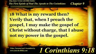 1 Corinthians Chapter 9  Bible Book 46  The Holy Bible KJV Read Along AudioVideoText [upl. by Inej341]