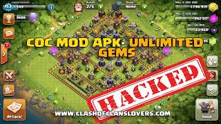 Clash Of Clans Mod Apk 1625325 Gameplay COC Hack  Unlimited Gems amp Unlimited Resources COC MOD [upl. by Falk189]