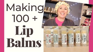 Making over 100 Lip Balms😲  Beeswax amp Vegan Lip Balms  with Recipe [upl. by Tnairb]