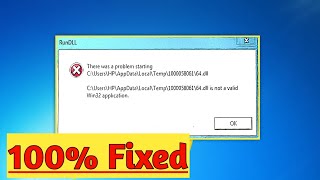 RunDLL Error Fix in Windows 7 81 Windows 10 [upl. by Ahsikam949]