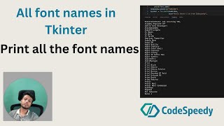 Get list of all available fonts in Tkinter [upl. by Yule38]