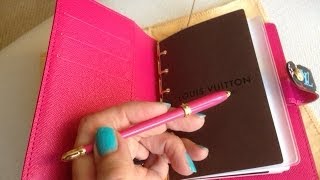 Review of Louis Vuitton Agenda PMwallet use and LV pen [upl. by Corron]