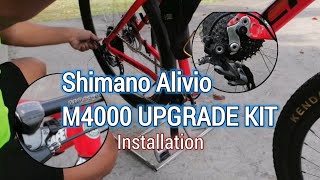 Shimano Alivio M4000 UPGRADE KIT installation [upl. by Gilliam]