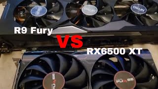 AMDs Radeon RX6500 XT vs the Radeon R9 Fury [upl. by Eehc]