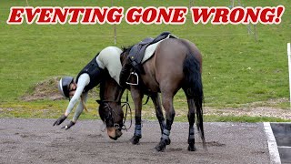 EVENTING GONE WRONG FIRST FALL ON ROLO CAPTURED [upl. by Dnalel]