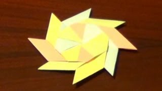 Transforming Ninja Star Tutorial  How To Make An Origami Transforming Ninja Star [upl. by Akcirret]