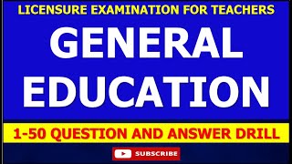 150  GENERAL EDUCATION  LET  PREBOARD EXAMINATION FOR TEACHERS ELEMENTARY AND SECONDARY [upl. by Htidra]