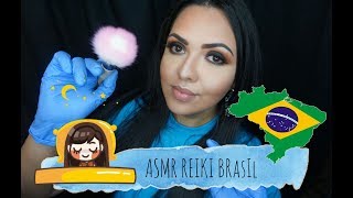 Limpando suas Enegias Negativas Luvas e Pincel na tela ASMR Brasil [upl. by Enahsed]