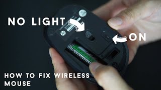 HOW TO FIX WIRELESS MOUSE mouse light is not blinking how to clean rust [upl. by Baras]