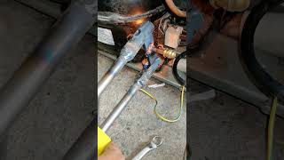 Compressor copper pipe sealing welding process Good tools and machinery make work easy [upl. by Aremmat]