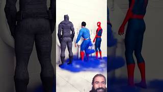 batman vs superman vs spiderman spiderman dcanimation funny batmanvsironman superman shorts [upl. by Yrrehs]