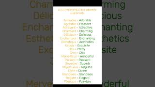 Les synonyme des adjectifs qualificatifs [upl. by Oninrutas]