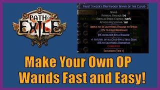 POE 316 How To Make Your Own OP Levelling Wands [upl. by Weinstein]