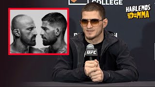 Movsar Evloev tiene a Volkanovski como FAVORITO contra Ilia Topuria  UFC 298 [upl. by Olrak]