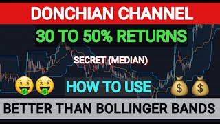 DONCHIAN CHANNEL STRATEGY  BETTER THAN BOLLINGER BANDS STOCKMARKET INDICATOR TECHNICALANALYSIS [upl. by Recneps]