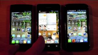 Compared Huawei Ascend Y300 Alcatel One Touch 992D and Mobistel Cynus F3 [upl. by Sunday]