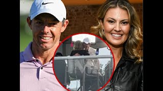 Rory McIlroyAmanda Balionis embrace caught offcamera after CBS interview gr4la7f [upl. by Nojram]