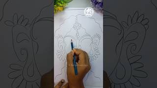 easy ma durga sketch ❤️ drawing মা দুর্গা আঁকার সহজ উপায় ✨rongingontobyo darwing sketch draw [upl. by Eniac]