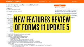 New Features Review of Laserfiche Forms 11 Update 5 [upl. by Ahsot752]