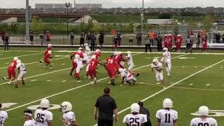 Edward Griffin 8th Grade Quarterback Coppell Middle School East vs Vista Ridge Middle School [upl. by Ynehteb]