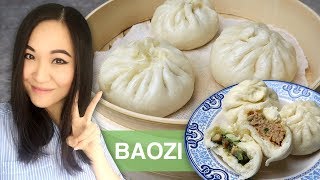 REZEPT Baozi  gedämpfte gefüllte asiatische Teigtaschen  Dim Sum  original chinesisch [upl. by Yesteb313]