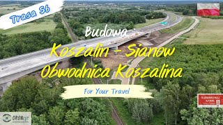 S6 Obwodnica Koszalin  Sianów Budowa edroneye poland travel koszalin sianów [upl. by Godwin]