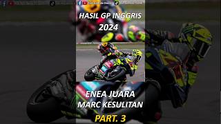 Hasil motogp Inggris 2024 Bastianini juara Marquez kesulitan Part 3 [upl. by Elsi]