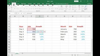 How to Calculate DailyMonthly Percentage Growth In MS Excel Easy [upl. by Leiva866]