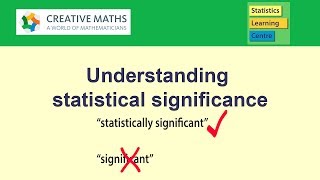 Understanding Statistical Significance  Statistics help [upl. by Marrin]