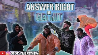 ANSWER RIGHT OR GET HIT WITH A WATER BALLOON giddyleftytv waterballoon nyc [upl. by Tamara263]