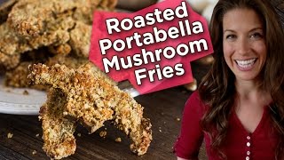 Roasted Portabella Mushroom Fries Recipe  Nutritarian  Vegan  GlutenFree [upl. by Godspeed114]