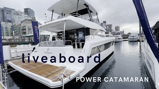 Tour the 2021 Fountaine Pajot MY 44 Power Catamaran  Boating Journey [upl. by Adnyleb]