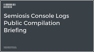 ARCHIVES  Semiosis Console Logs Compilation and Translation InvasionWorldTour [upl. by Meurer435]