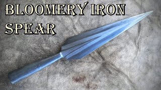 Bloomery iron spear head forging process [upl. by Adarbil]