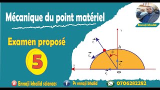 Examen proposé mécanique du point 5 [upl. by Ormond]