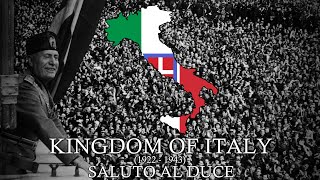 quotSaluto al Ducequot  Italian Fascist Propaganda Song 1936 [upl. by Yenor]