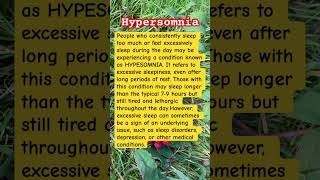 Do you know “Hypersomnia” [upl. by Ymmij]