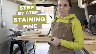 Step By Step Process for Staining Pine Wood [upl. by Ennovoj486]